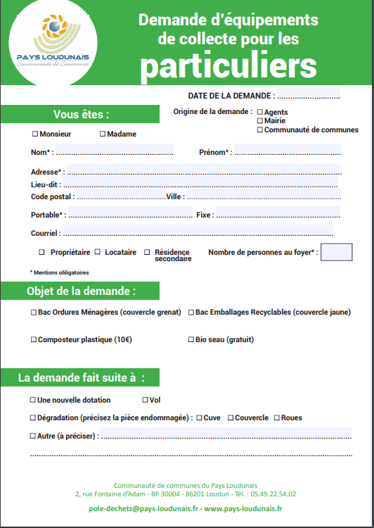 Lire la suite à propos de l’article Collecte des déchets en porte à porte : commande de bac