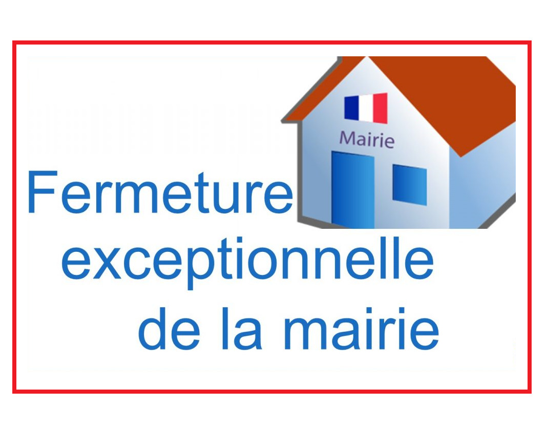 Lire la suite à propos de l’article Fermeture de la mairie du lundi 17 avril au lundi 25 avril 2023 inclus.